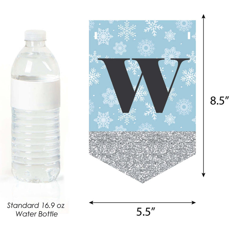 Winter ONEderland - Holiday Snowflake Winter Wonderland Birthday Party Bunting Banner and Decorations