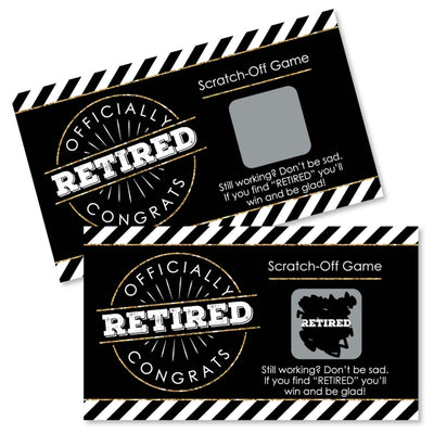 Happy Retirement - Retirement Party Scratch Off Cards