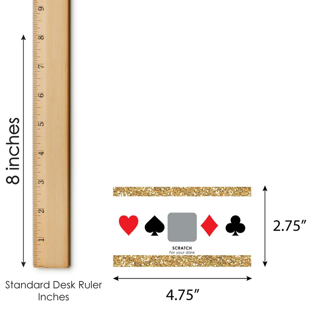 Las Vegas - Casino Party Scratch Off Dare Cards - 22 Cards