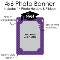 Purple Grad - Best is Yet to Come - DIY Purple Graduation Party Decor - K-12 School Picture Display - Photo Banner