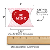Conversation Hearts - Favor Gift Boxes - Valentine's Day Party Petite Pillow Boxes - Set of 20