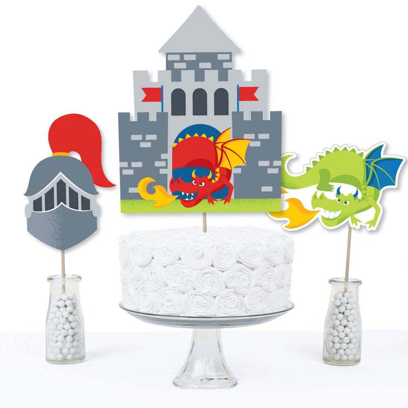 Calling All Knights and Dragons - Medieval Party or Birthday Party Centerpiece Sticks - Table Toppers - Set of 15
