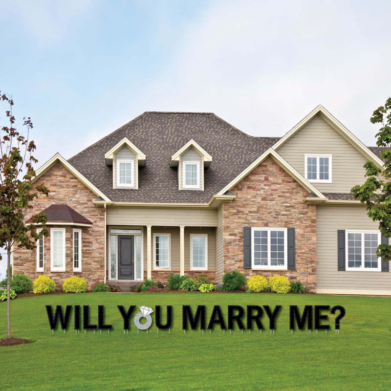 Will You Marry Me? - Yard Sign Outdoor Lawn Decorations - Marriage Proposal Yard Signs