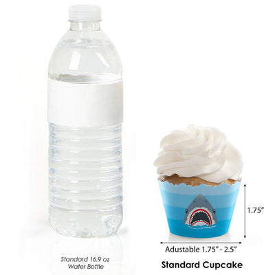 Shark Zone - Jawsome Shark Party or Birthday Party Decorations - Cupcake Wrappers - Set of 12