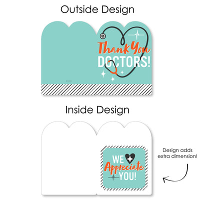 Thank You Doctors - Doctor Appreciation Week Giant Greeting Card - Big Shaped Jumborific Card - 16.5 x 22 inches