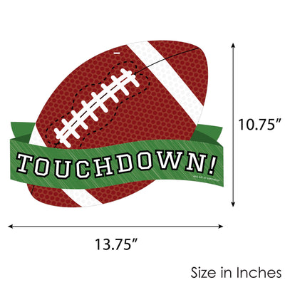 End Zone - Football - Hanging Porch Baby Shower or Birthday Party Outdoor Decorations - Front Door Decor - 1 Piece Sign