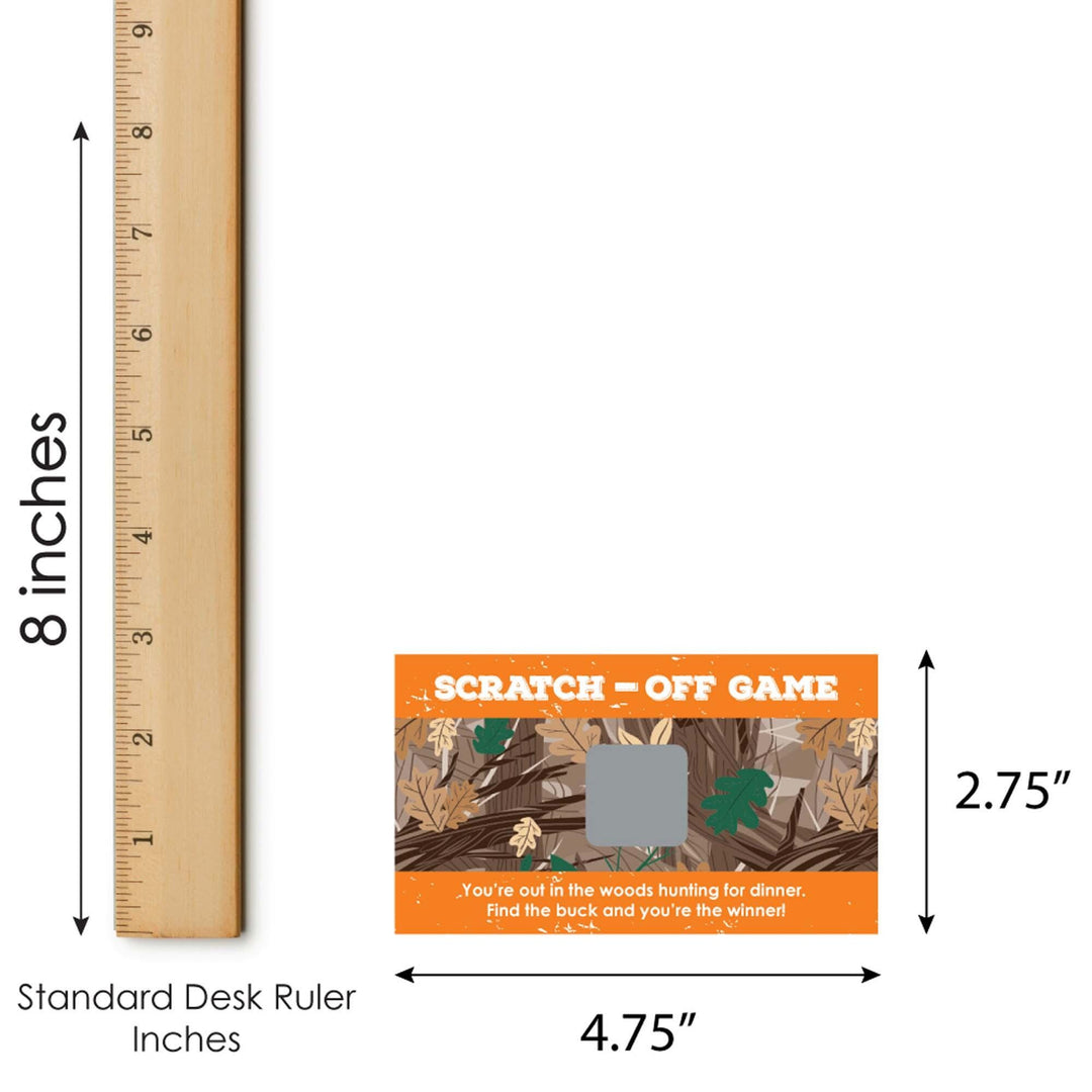 Gone Hunting - Deer Hunting Camo Party Game Scratch Off Cards - 22 ct