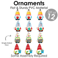 School Gnomes - Teacher and Classroom Decorations - Tree Ornaments - Set of 12