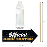 Funny Cheers and Beers to 50 Years - 50th Birthday Party Photo Booth Props Kit - 10 Piece
