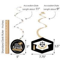 Law School Grad - Future Lawyer Graduation Party Hanging Decor - Party Decoration Swirls - Set of 40