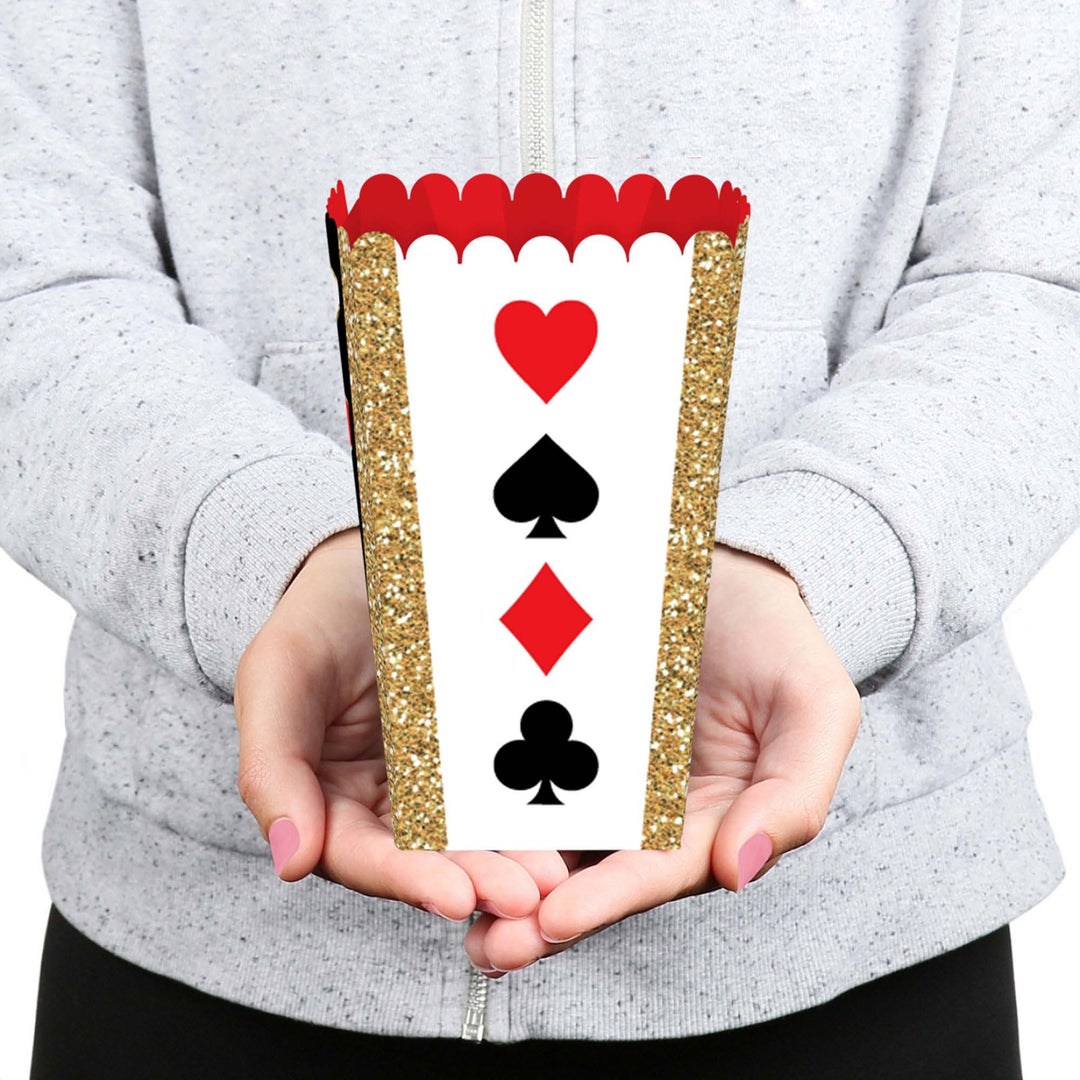 Las Vegas - Casino Party Favor Popcorn Treat Boxes - Set of 12