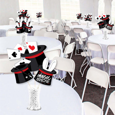 Ta-Da, Magic Show - Magical Birthday Party Centerpiece Sticks - Showstopper Table Toppers - 35 Pieces
