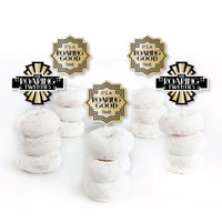 Roaring 20's - Dessert Cupcake Toppers - 1920s Art Deco Jazz Party Clear Treat Picks - Set of 24