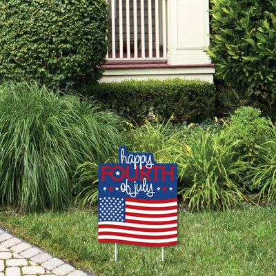 4th of July - Outdoor Lawn Sign - Independence Day Yard Sign - 1 Piece