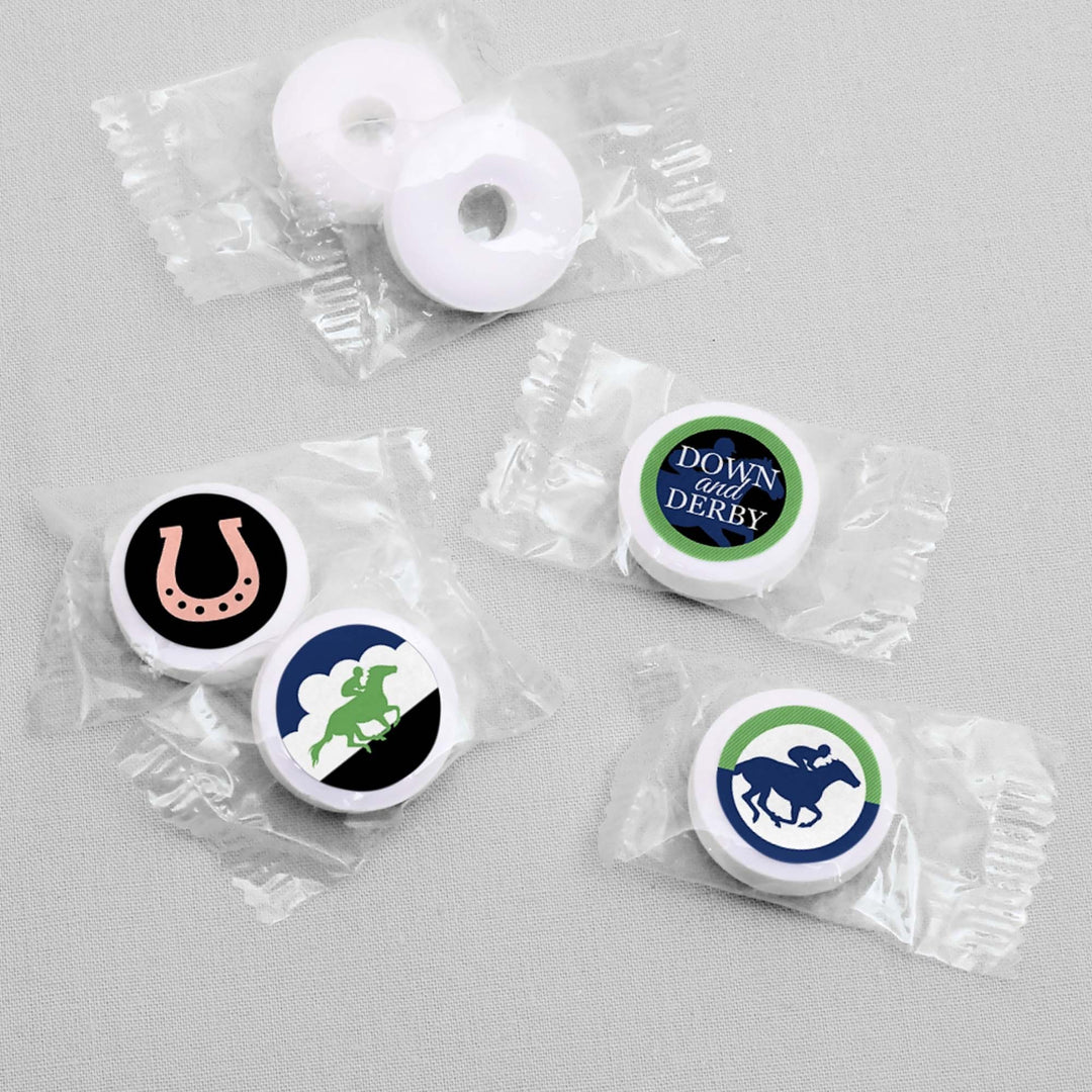 Kentucky Horse Derby - Horse Race Party Round Candy Sticker Favors - Labels Fit Hershey's Kisses - 108 ct