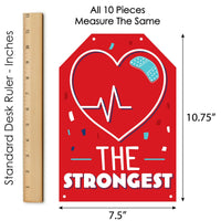 Happy Heartiversary - Hanging Vertical Paper Door Banners - CHD Awareness Wall Decoration Kit - Indoor Door Decor