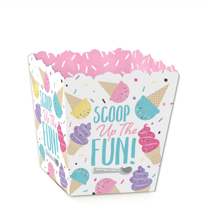 Scoop Up The Fun - Ice Cream - Party Mini Favor Boxes - Sprinkles Party Treat Candy Boxes - Set of 12