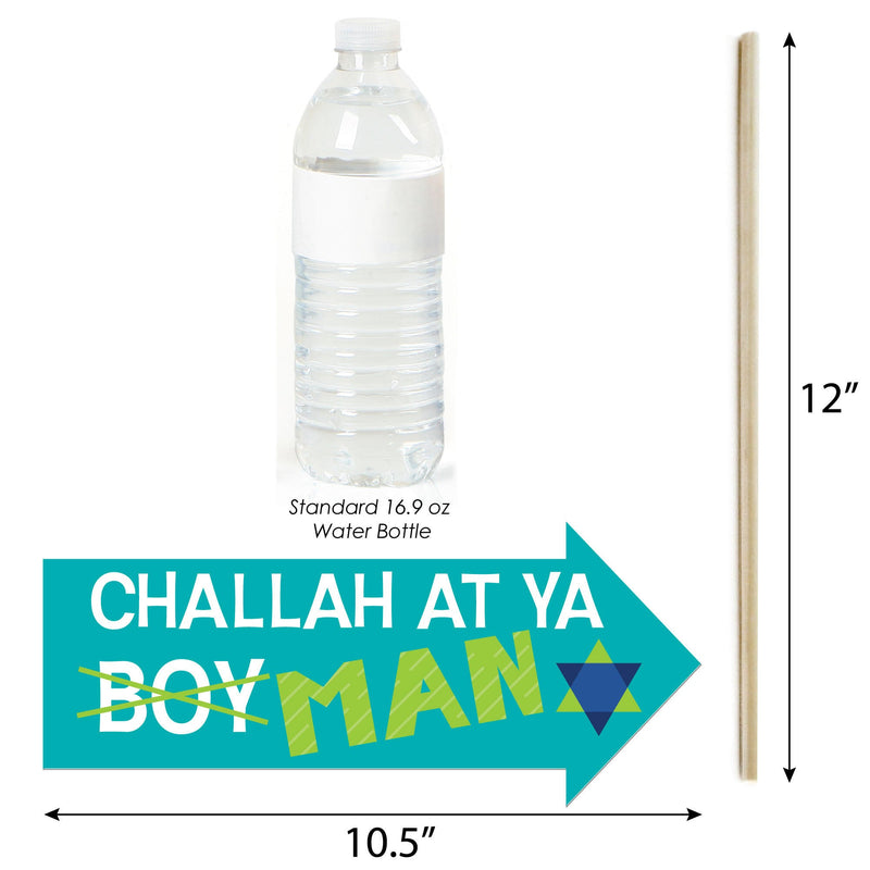 Funny Blue Bar Mitzvah - Boy Party Photo Booth Props Kit - 10 Piece