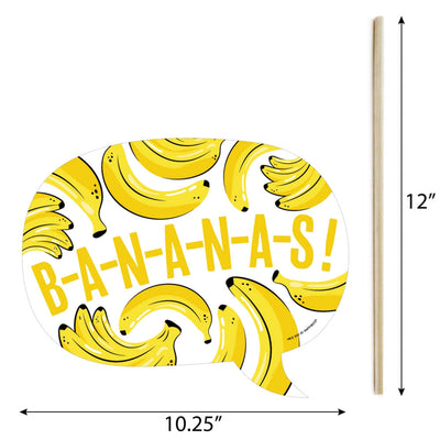 Funny Let's Go Bananas - 10 Piece Tropical Party Photo Booth Props Kit