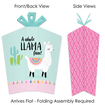 Whole Llama Fun - Table Decorations - Llama Fiesta Baby Shower or Birthday Party Fold and Flare Centerpieces - 10 Count