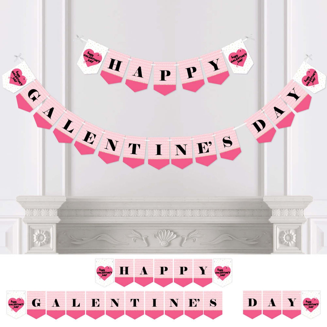 Be My Galentine - Galentine's & Valentine's Day Party Bunting Banner and Decorations
