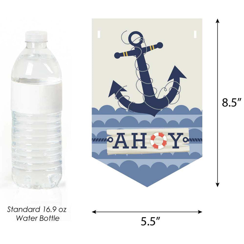 Ahoy - Nautical - Baby Shower or Birthday Party Bunting Banner - Party Decorations - Ahoy! It&