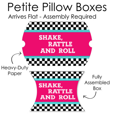 50's Sock Hop - Favor Gift Boxes - 1950s Rock N Roll Party Petite Pillow Boxes - Set of 20