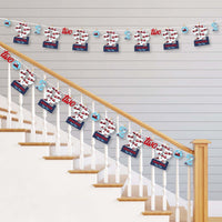 2nd Birthday Railroad Party Crossing - Chugga Chugga Two Two - Steam Train Second Birthday Party DIY Decorations - Clothespin Garland Banner - 44 Pieces