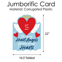 Heart Angel - Sympathy Giant Greeting Card - Big Shaped Jumborific Card - 16.5 x 22 inches