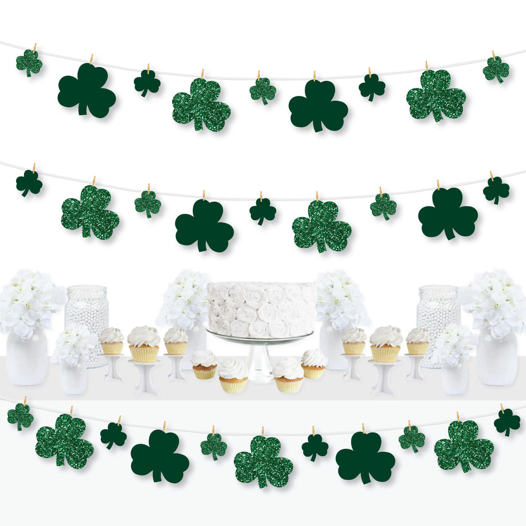 St. Patrick's Day - Saint Patty's Day Party DIY Decorations - Clothespin Garland Banner - 44 Pieces