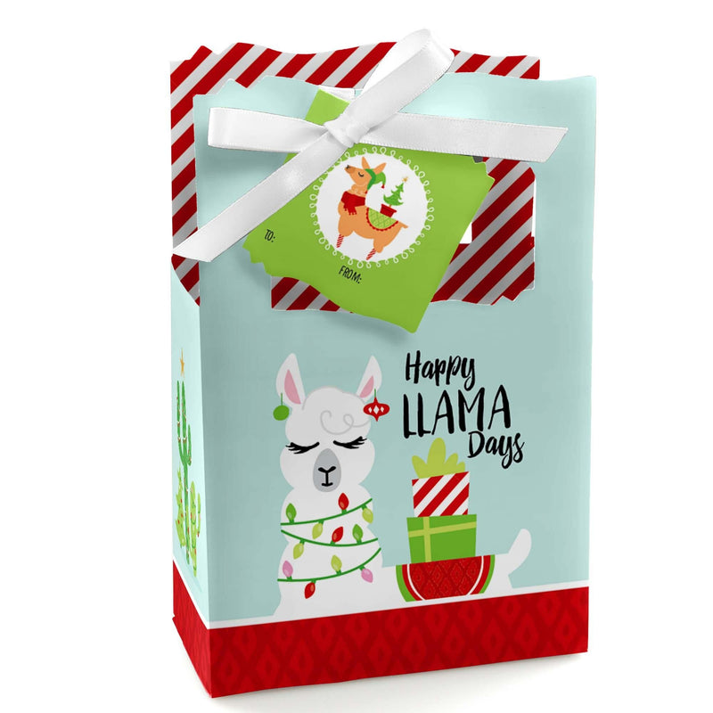 Fa La Llama - Christmas and Holiday Party Favor Boxes - Set of 12