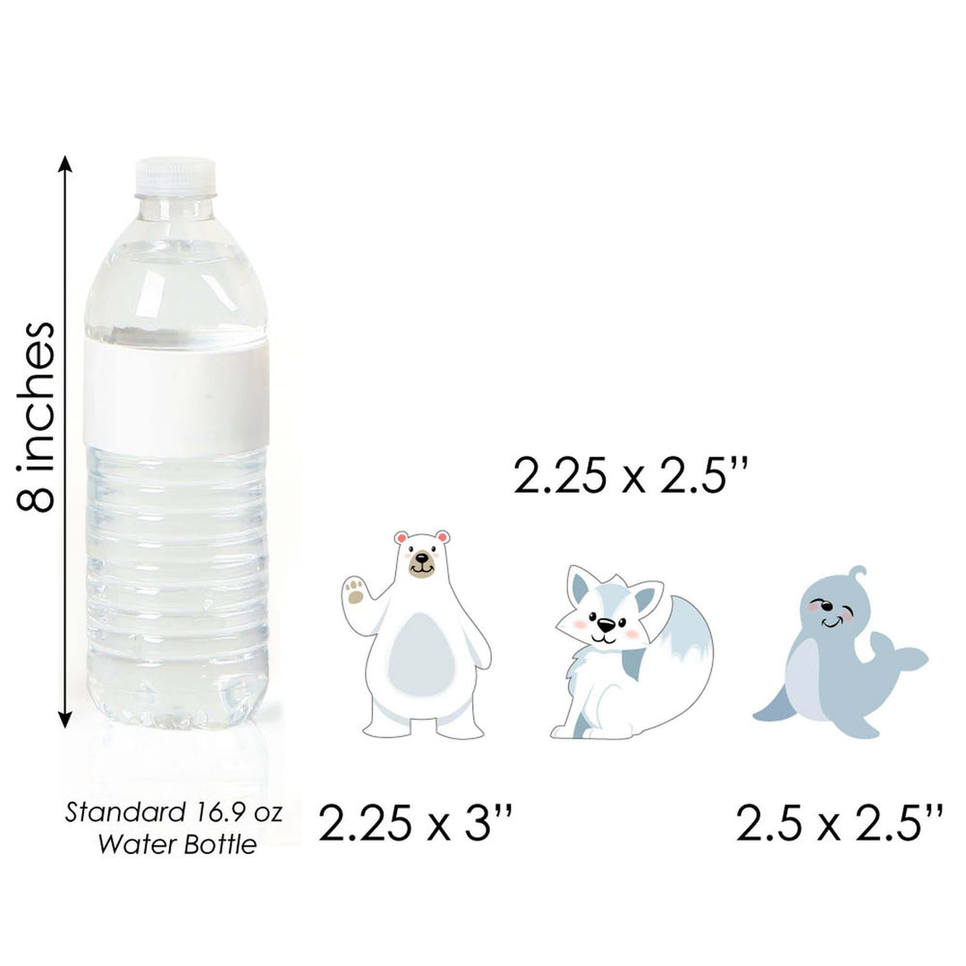 Arctic Polar Animals - Dessert Cupcake Toppers - Winter Baby Shower or Birthday Party Clear Treat Picks - Set of 24