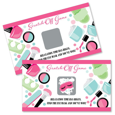 Spa Day - Girls Makeup Party Game Scratch Off Cards - 22 Count