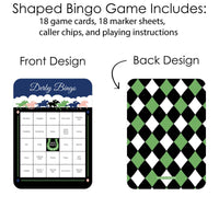 Kentucky Horse Derby - Bar Bingo Cards and Markers - Horse Race Party Bingo Game - Set of 18
