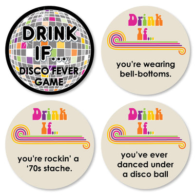 70's Disco - Drink If 1970s Party Game - Set of 24