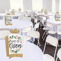 Religious Easter - Table Decorations - Christian Holiday Party Fold and Flare Centerpieces - 10 Count