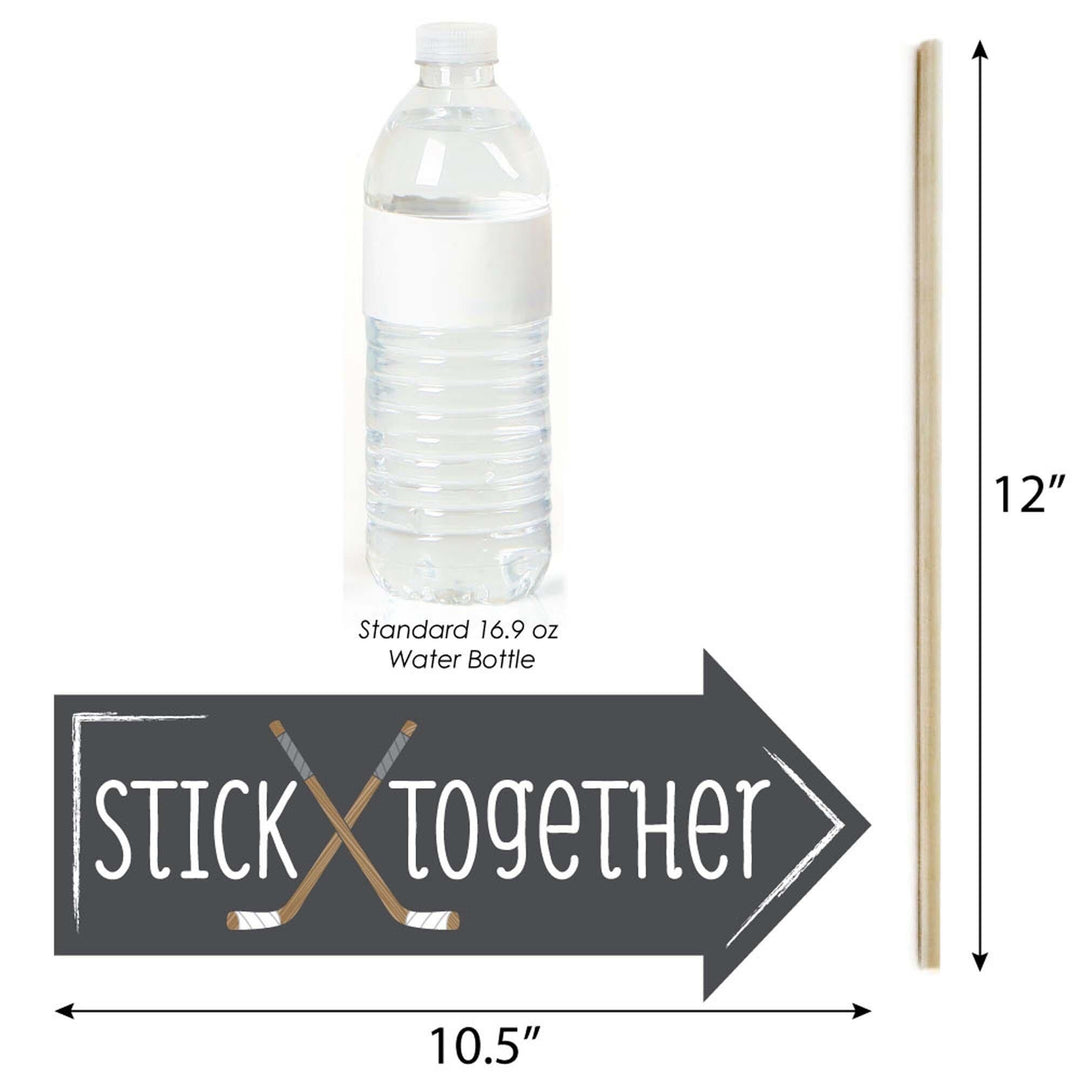 Funny Shoots & Scores! - Hockey - 10 Piece Baby Shower or Birthday Party Photo Booth Props Kit