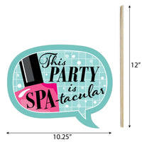 Funny Spa Day - Girls Makeup Party Photo Booth Props Kit - 10 Piece