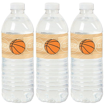 Nothin' But Net - Basketball - Baby Shower or Birthday Party Water Bottle Sticker Labels - Set of 20