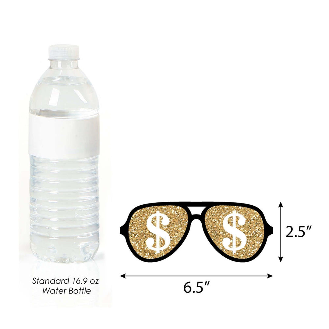 Las Vegas Glasses - Paper Card Stock Casino Party Photo Booth Props Kit - 10 Count