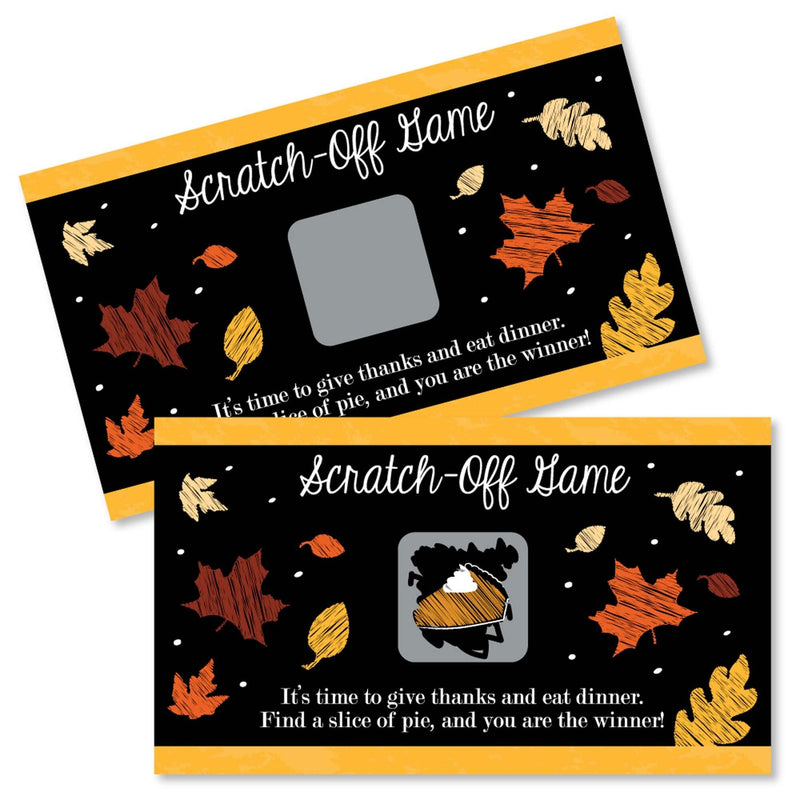 Give Thanks - Thanksgiving Party Game Scratch Off Cards - 22 Count