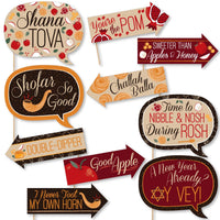 Funny Rosh Hashanah - Jewish New Year 10 Piece Photo Booth Props Kit