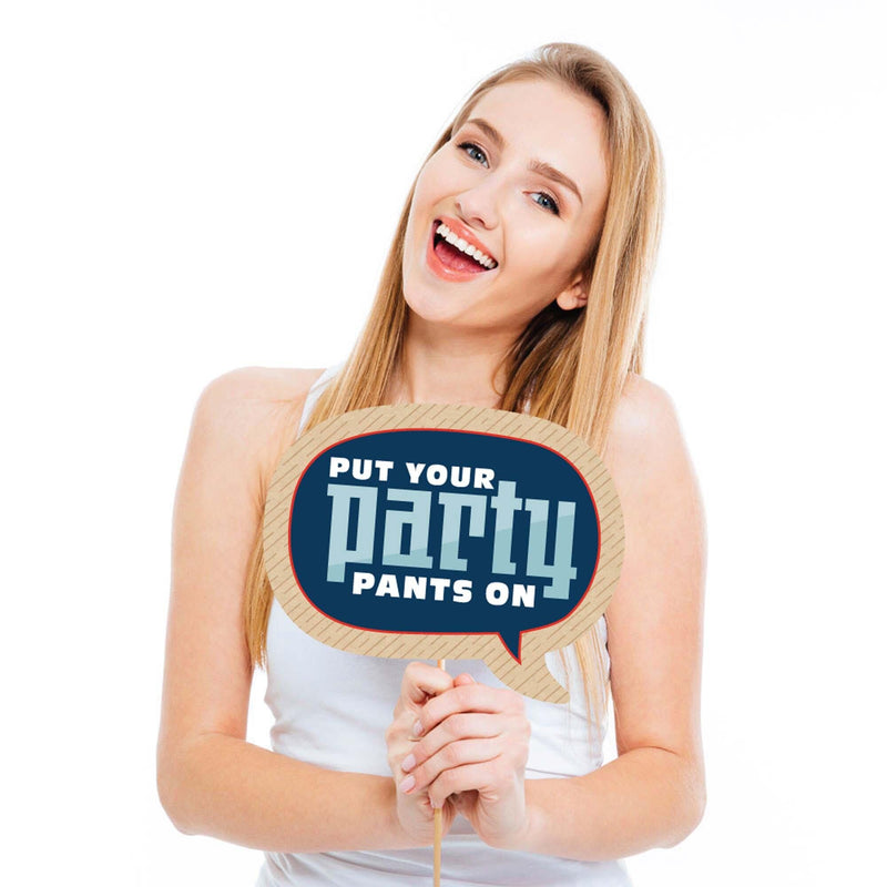 Funny Boy 16th Birthday - Sweet Sixteen Birthday Party Photo Booth Props Kit - 10 Piece