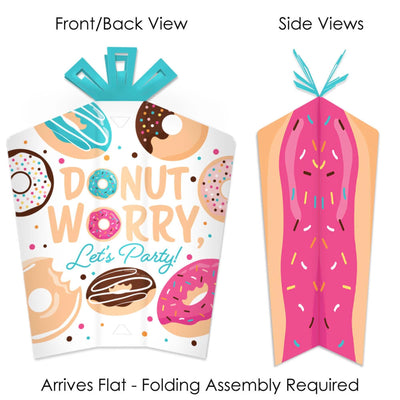 Donut Worry, Let's Party - Table Decorations - Doughnut Party Fold and Flare Centerpieces - 10 Count