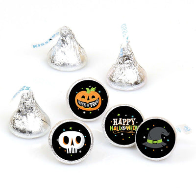 Jack-O'-Lantern Halloween - Kids Halloween Party Round Candy Sticker Favors - Labels Fit Hershey's Kisses (1 sheet of 108)