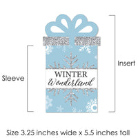 Winter Wonderland - Snowflake Holiday Party and Winter Wedding Money and Gift Card Sleeves - Nifty Gifty Card Holders - Set of 8