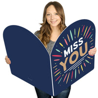 Miss You - Going Away Giant Greeting Card - Big Shaped Jumborific Card - 16.5 x 22 inches