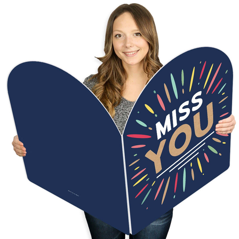 Miss You - Going Away Giant Greeting Card - Big Shaped Jumborific Card - 16.5 x 22 inches