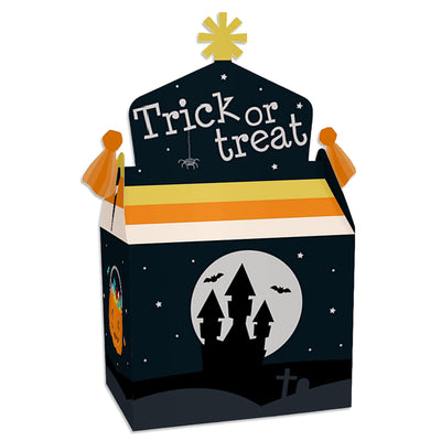 Trick or Treat - Treat Box Party Favors - Halloween Party Goodie Gable Boxes - Set of 12