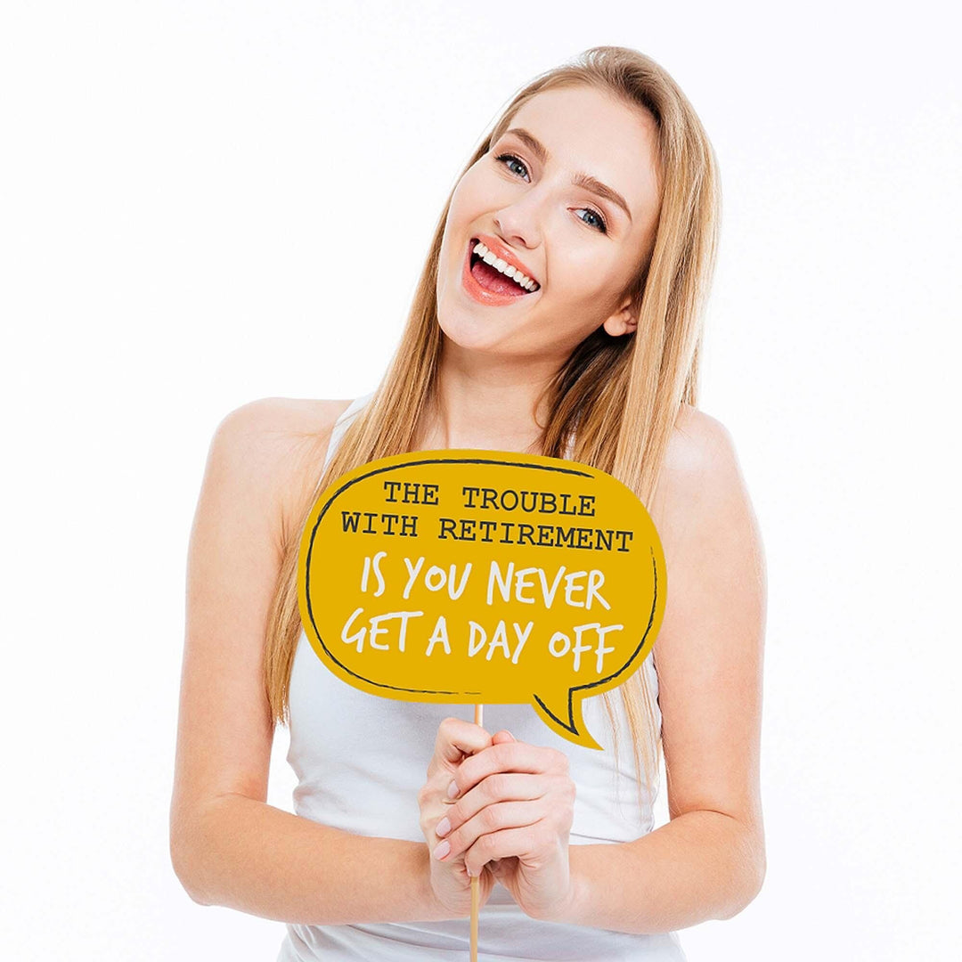 Funny Retirement - 10 Piece Photo Booth Props Kit